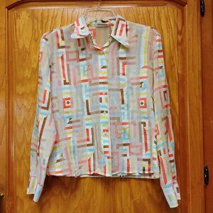 Gorgeous Pierbe Made in France long sleeve top size 44 small to med.